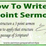 How To Write 3 Point Sermons